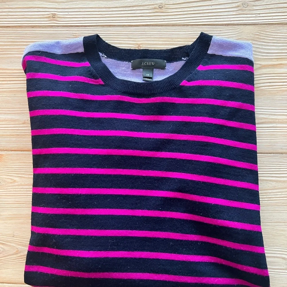 J.Crew Color Block and Stripe Merino Sweater – XS, Tunic Length